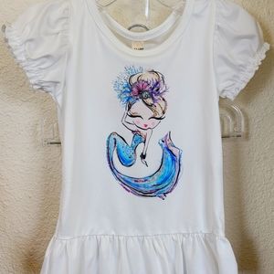 BRAND NEW BOUTIQUE Mermaid bell bottoms and white top with mermaid
